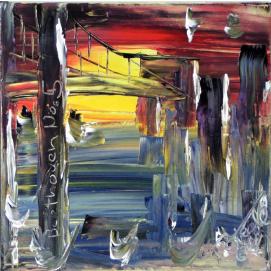 Acrylbild - 40 x 40cm Beethoven