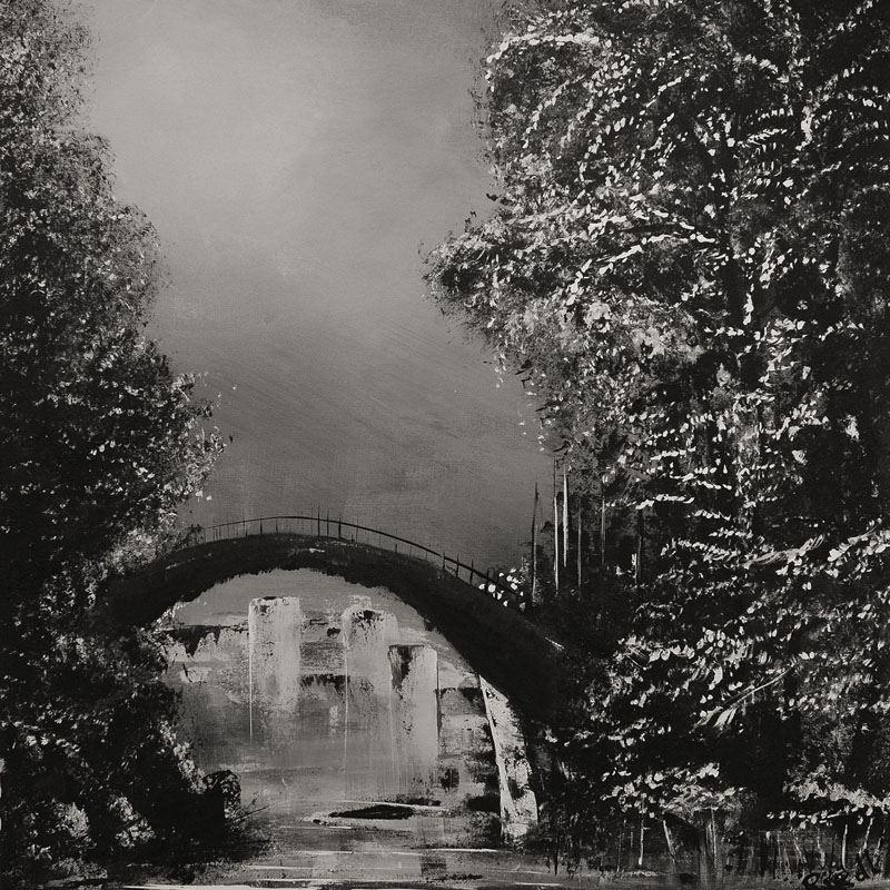 Acrylbild - 70x70cm Bridge