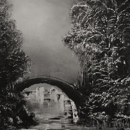 Acrylbild - 70x70cm Bridge